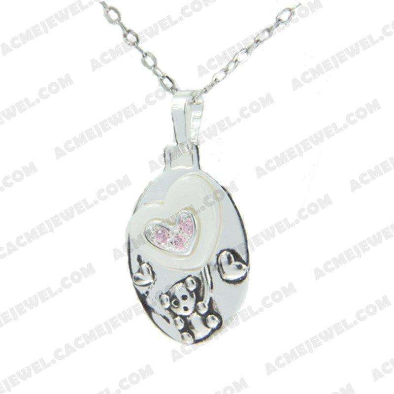 Pendants 925 sterling silver  2-tone Rhodium and black smear