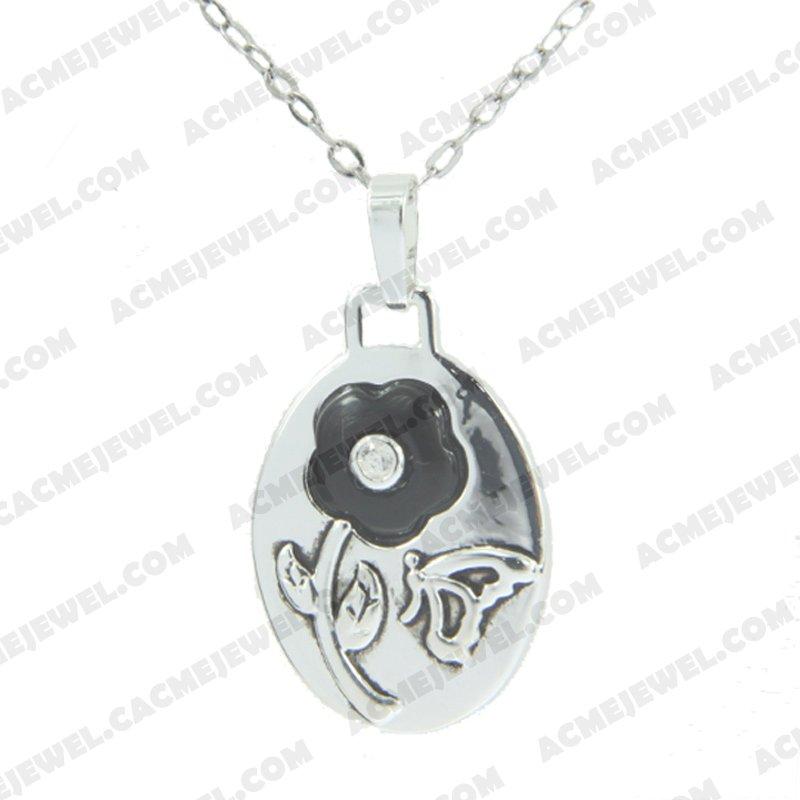 Pendants 925 sterling silver  2-tone Rhodium and black smear