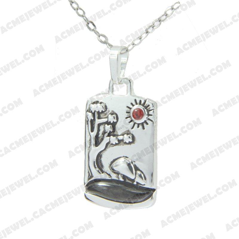 Pendants 925 sterling silver  2-tone Rhodium and black smear